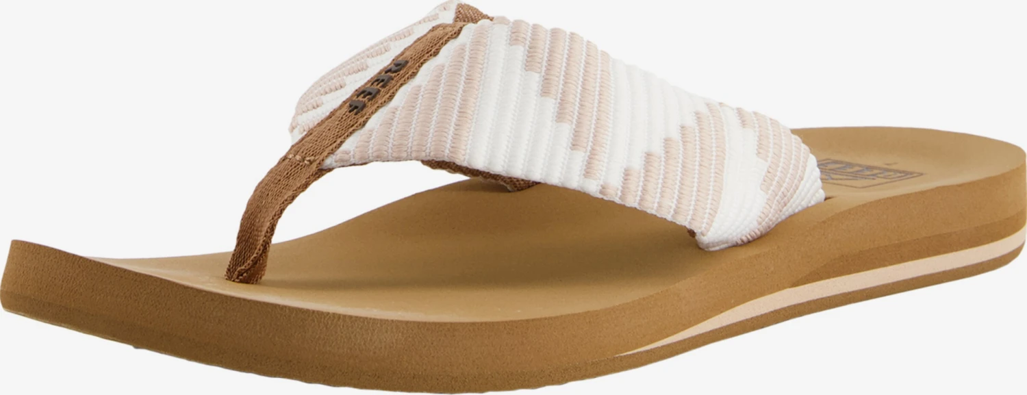 Reef Badslippers Strand-/badschoen Spring Woven Dames Ecru / Sand 3 Reef Badslippers Strand-/badschoen Spring Woven Dames Ecru / Sand