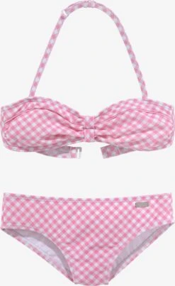 Buffalo Bikinis Bandeau Bikini Kinderen Lichtroze