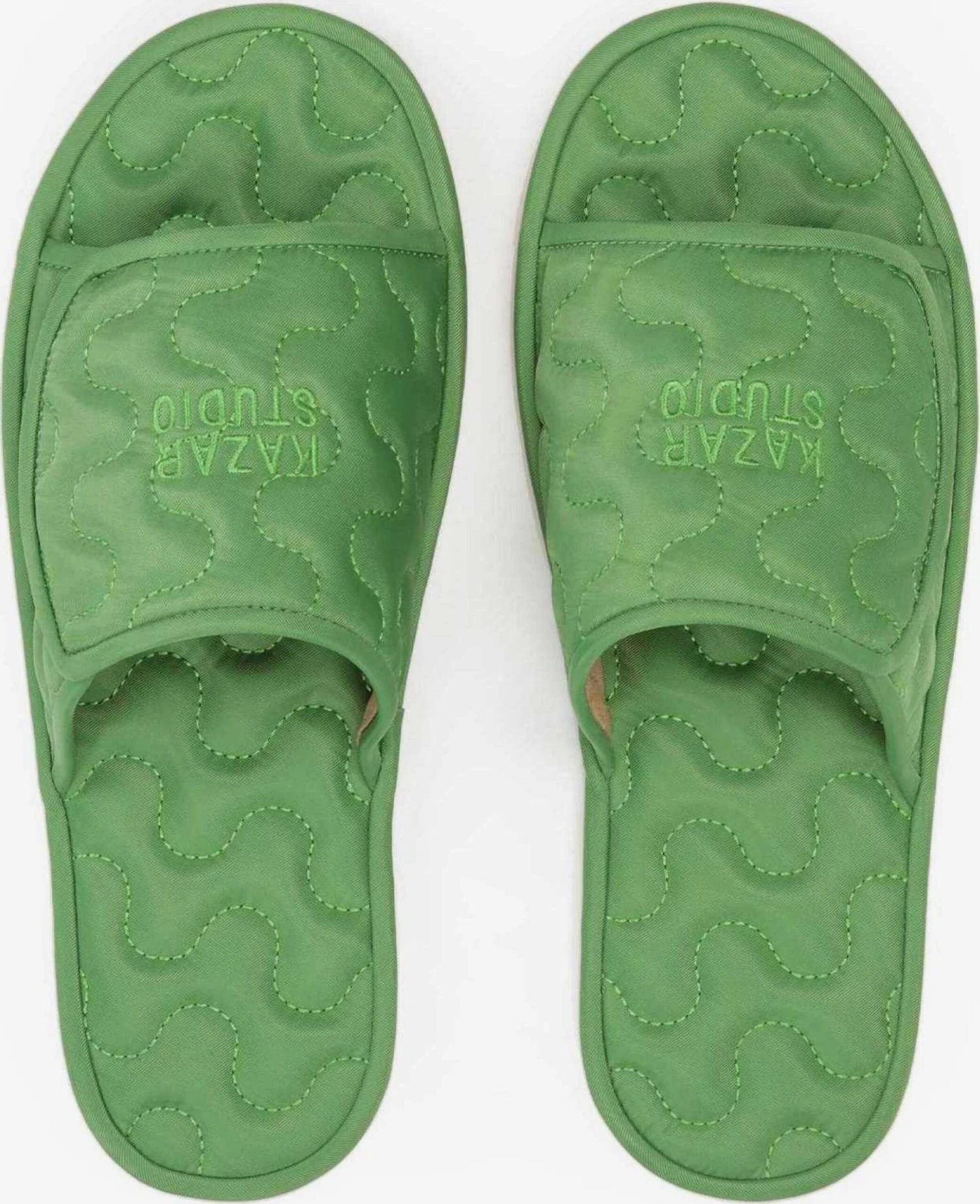 Kazar Studio Pantoffels Huisschoenen Dames Groen 6 Kazar Studio Pantoffels Huisschoenen Dames Groen - Afbeelding 4