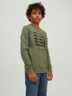 Jack & Jones Junior Sweatwear Sweatshirt Sustain Kinderen Kaki -Hummel Winkel b08e3c7a736e231222c75b3dfa941dfc
