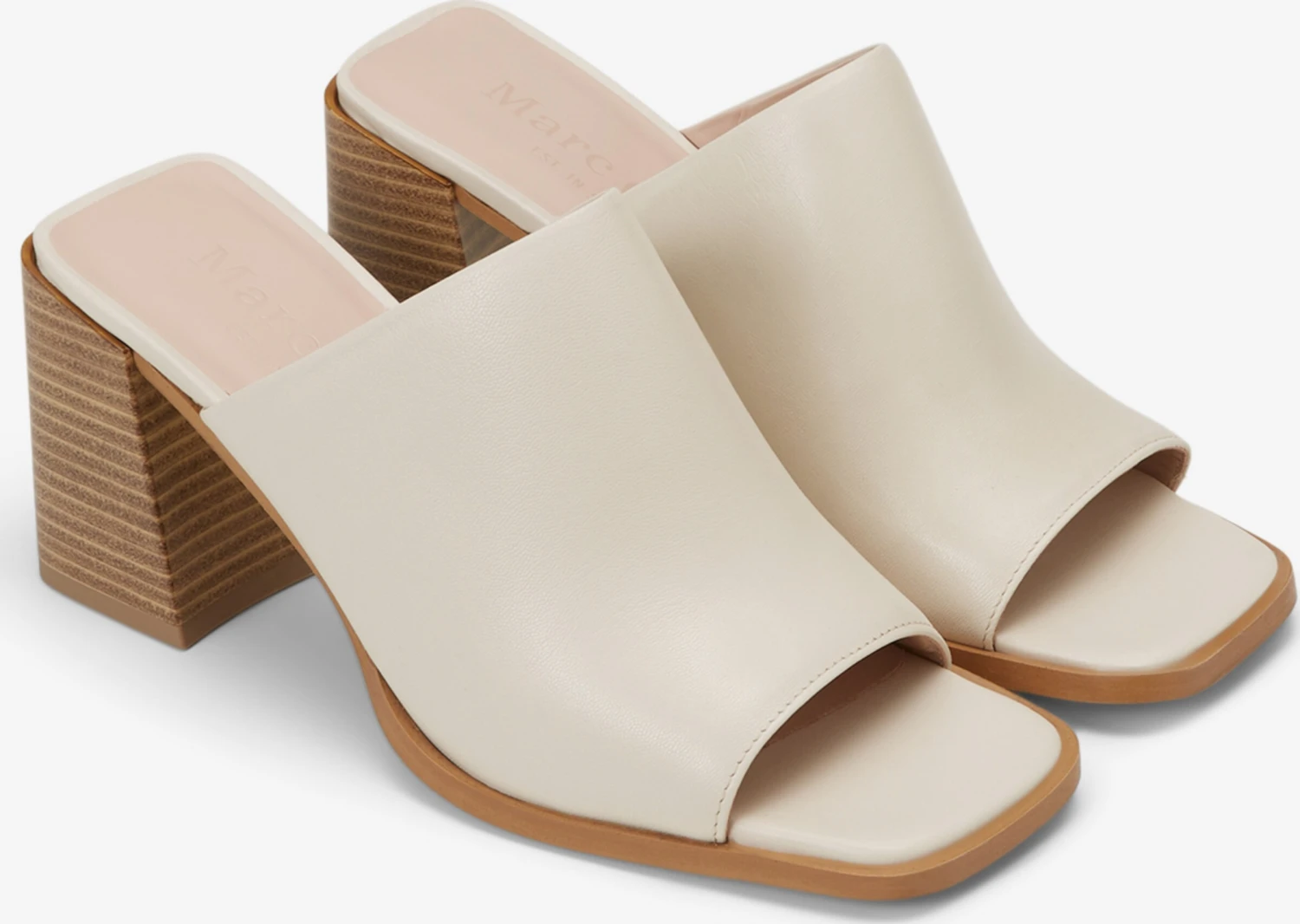 Marc O'Polo Sandalen Met Hak Muiltjes Dames Beige 7 Marc O'Polo Sandalen Met Hak Muiltjes Dames Beige - Afbeelding 5