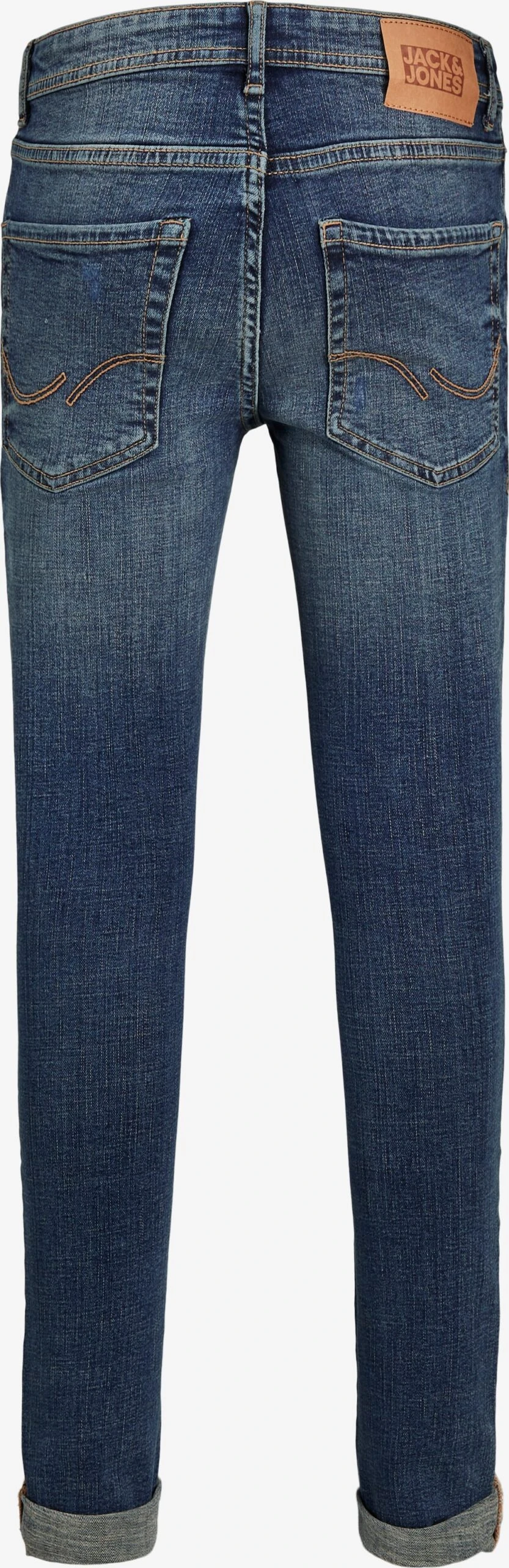 Jack & Jones Junior Jeans Slimfit Jeans Idan Kinderen Donkerblauw 4 Jack & Jones Junior Jeans Slimfit Jeans Idan Kinderen Donkerblauw - Afbeelding 2
