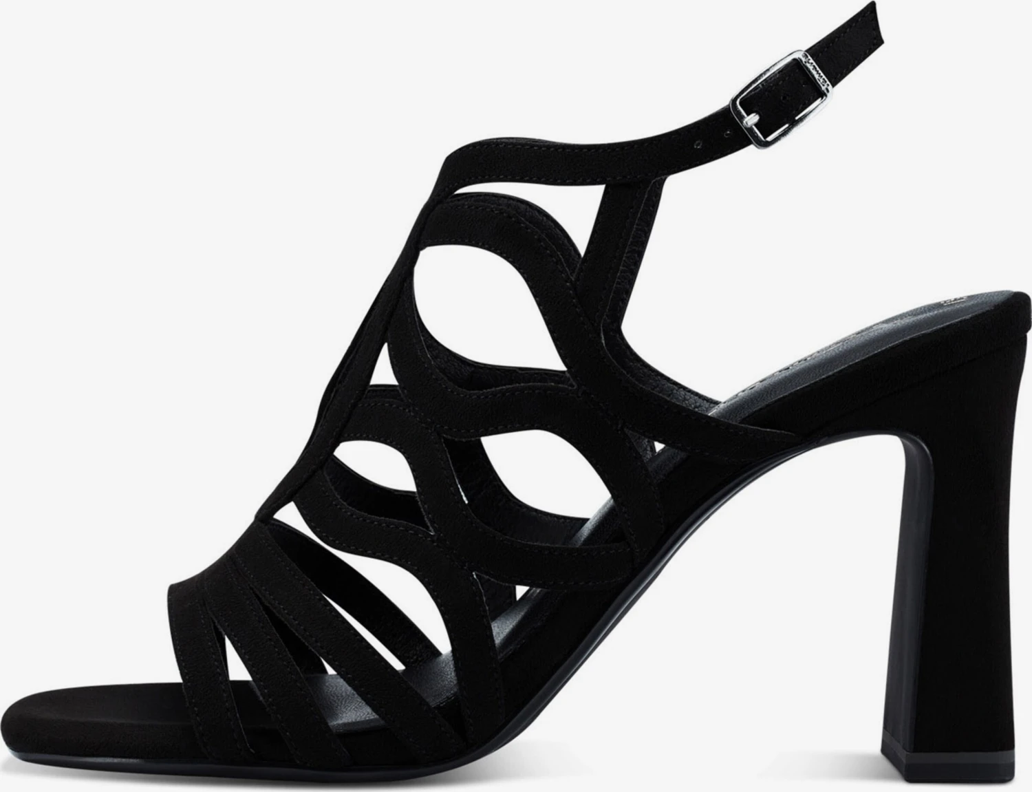 Tamaris Sandalen Met Hak Sandaal Dames Zwart 4 Tamaris Sandalen Met Hak Sandaal Dames Zwart - Afbeelding 2