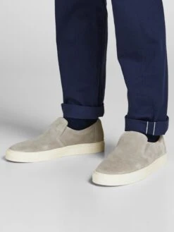 Jack & Jones Slip-on Sneakers Slip-ons CLIVE Heren Grijs -Hummel Winkel bd82d2621662730ca30be145d5cbb8c1