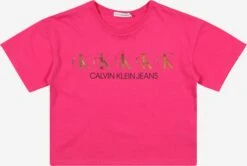 Calvin Klein Jeans T-shirts Shirt Kinderen Neonroze