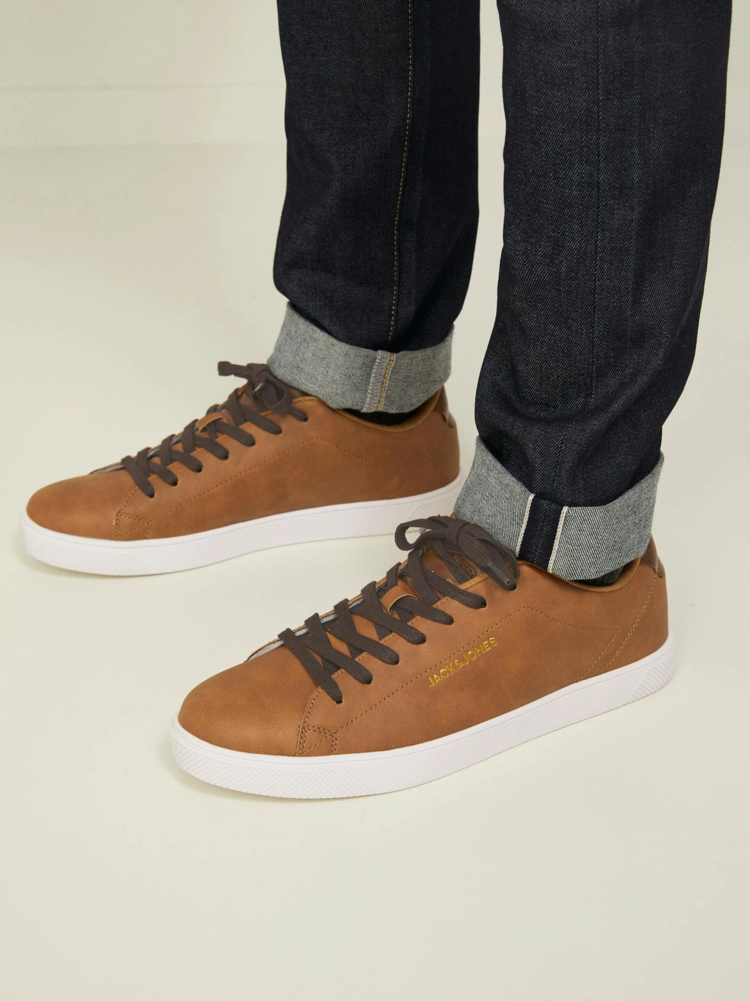 Jack & Jones Casual Sneakers Sneakers Laag Heren Cognac 5 Jack & Jones Casual Sneakers Sneakers Laag Heren Cognac - Afbeelding 3