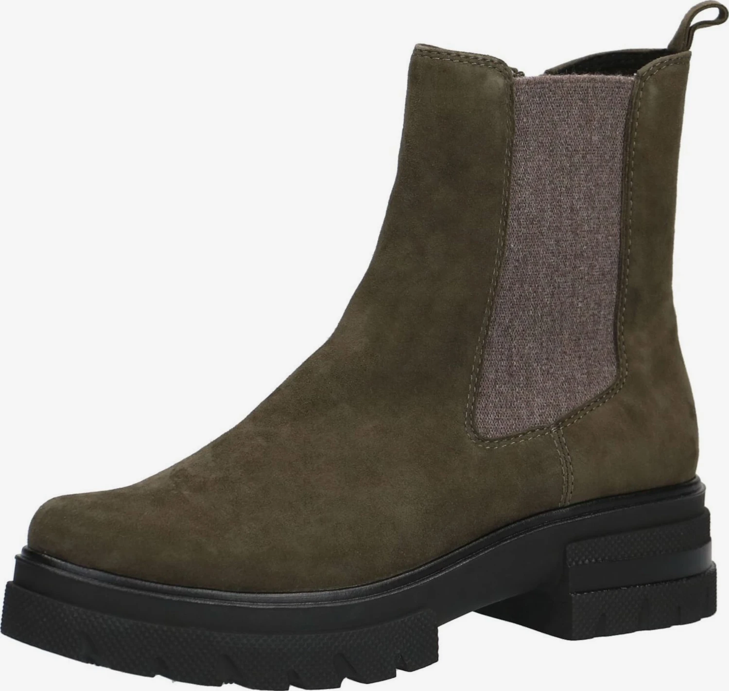 Caprice Enkellaarsjes Chelsea Boots Dames Kaki 3 Caprice Enkellaarsjes Chelsea Boots Dames Kaki