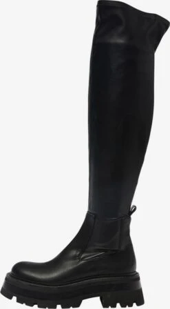 PULL & BEAR Overknees Overknee Laarzen Dames Zwart