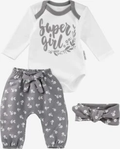 Rompers & Sets Set Kinderen Grijs / Wit