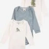 PETIT BATEAU Ondergoed Rompertje/body Kinderen Smoky Blue / Wit