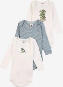 PETIT BATEAU Ondergoed Rompertje/body Kinderen Smoky Blue / Wit