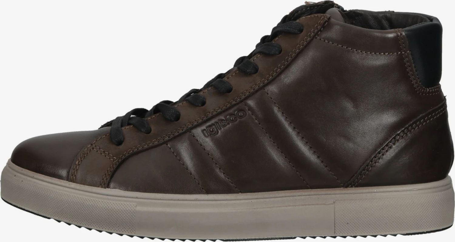 IGI&CO Hoge Sneakers Sneakers Hoog Heren Donkerbruin 4 IGI&CO Hoge Sneakers Sneakers Hoog Heren Donkerbruin - Afbeelding 2