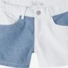 NAME IT Shorts Regular Jeans Rose Kinderen Blauw / Wit