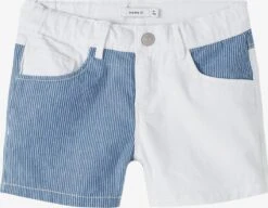 NAME IT Shorts Regular Jeans Rose Kinderen Blauw / Wit