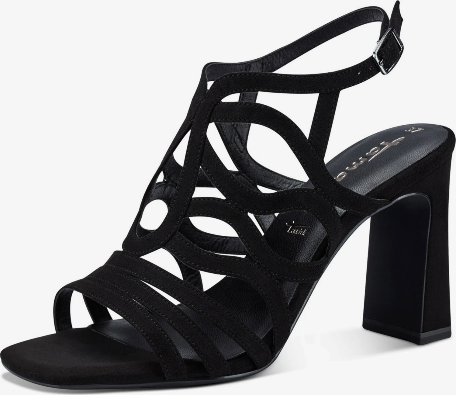 Tamaris Sandalen Met Hak Sandaal Dames Zwart 3 Tamaris Sandalen Met Hak Sandaal Dames Zwart