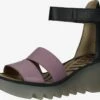 Fly London Sandalen Met Hak Sandaal Dames Violetblauw / Zwart