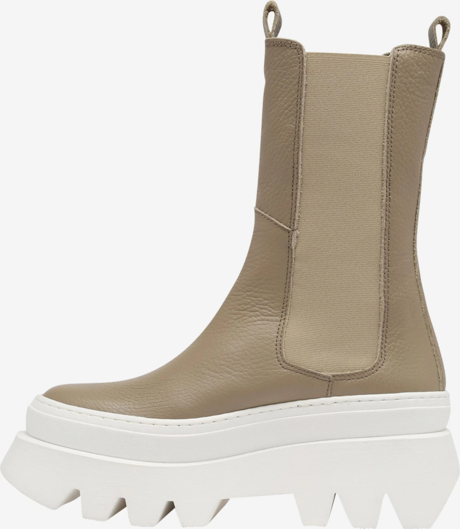 Enkellaarsjes Chelsea Boots Abubea Dames Donkerbeige 4 Enkellaarsjes Chelsea Boots Abubea Dames Donkerbeige - Afbeelding 2