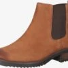 Caprice Enkellaarsjes Chelsea Boots Dames Cognac