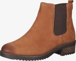 Caprice Enkellaarsjes Chelsea Boots Dames Cognac