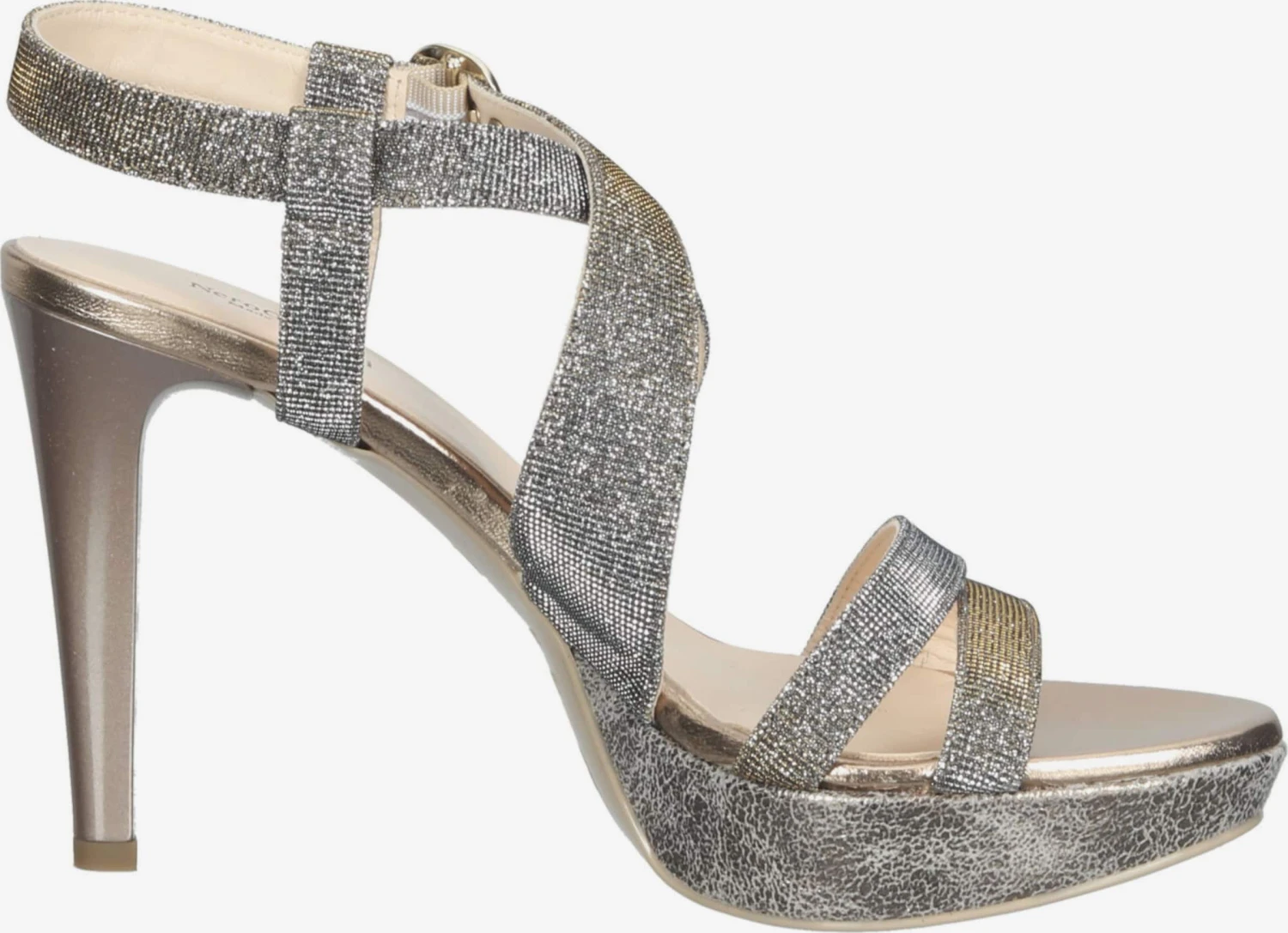 Nero Giardini Sandalen Met Hak Sandalen Met Riem Dames Zilver 5 Nero Giardini Sandalen Met Hak Sandalen Met Riem Dames Zilver - Afbeelding 3