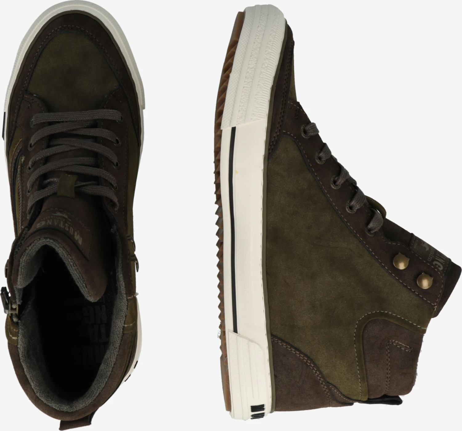 Mustang Hoge Sneakers Sneakers Hoog Heren Kaki / Olijfgroen 4 Mustang Hoge Sneakers Sneakers Hoog Heren Kaki / Olijfgroen - Afbeelding 2