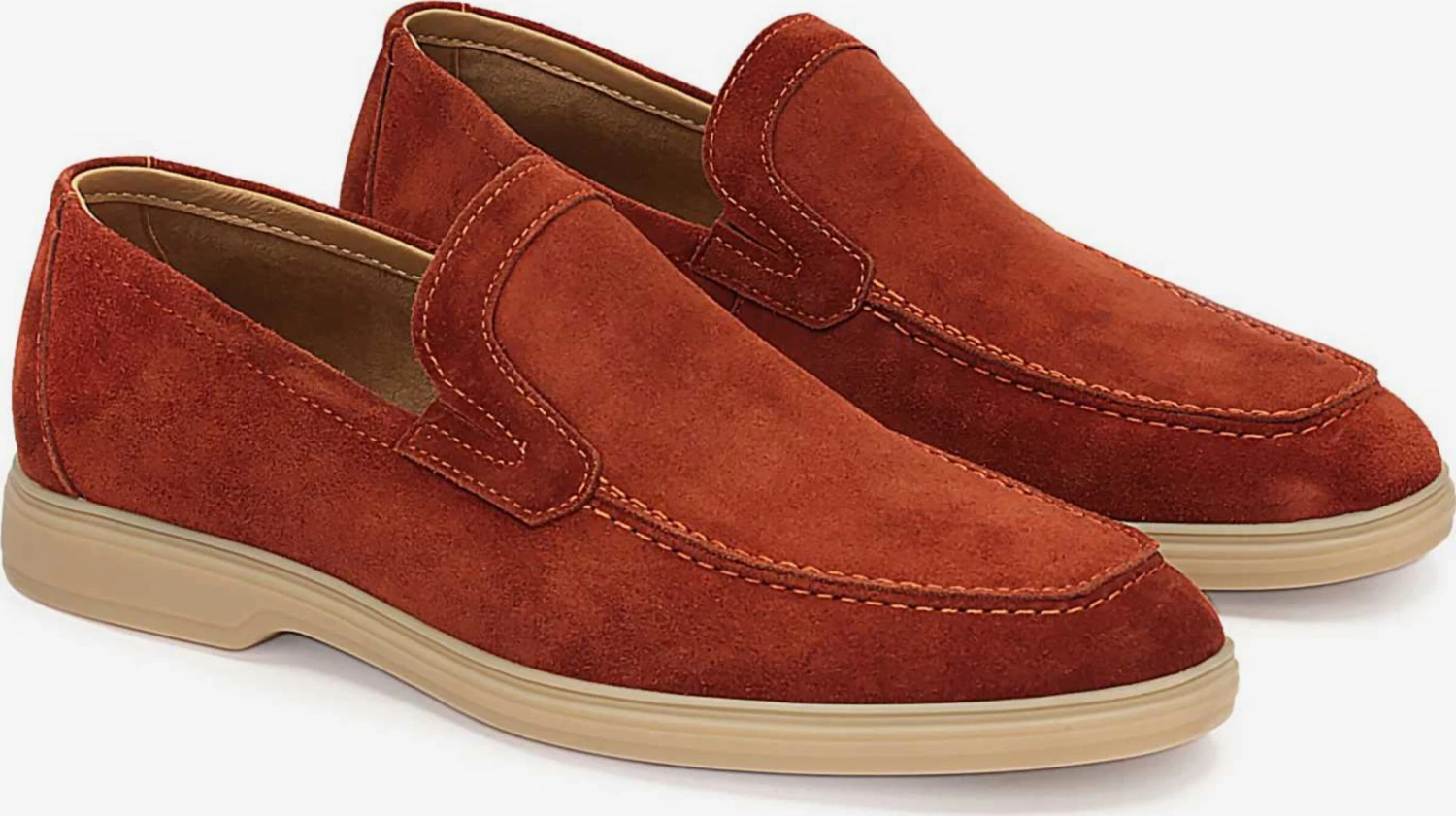 Kazar Lage Schoenen Mocassins Heren Oranje 4 Kazar Lage Schoenen Mocassins Heren Oranje - Afbeelding 2