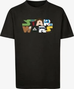 F4NT4STIC T-shirts Shirt Star Wars Character Kinderen Zwart