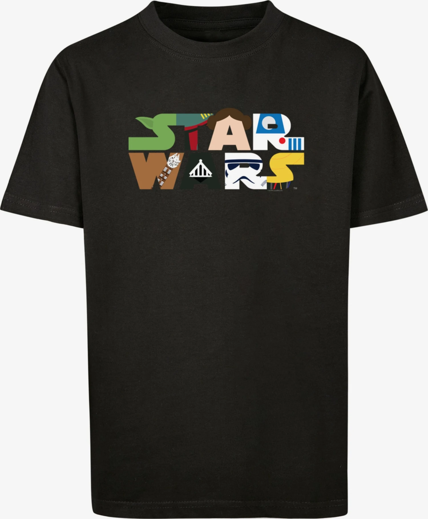 F4NT4STIC T-shirts Shirt Star Wars Character Kinderen Zwart 3 F4NT4STIC T-shirts Shirt Star Wars Character Kinderen Zwart