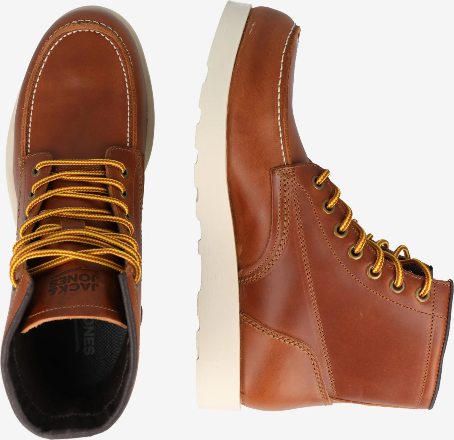Jack & Jones Boots & Laarzen Veterboots Darwin Heren Cognac 4 Jack & Jones Boots & Laarzen Veterboots Darwin Heren Cognac - Afbeelding 2