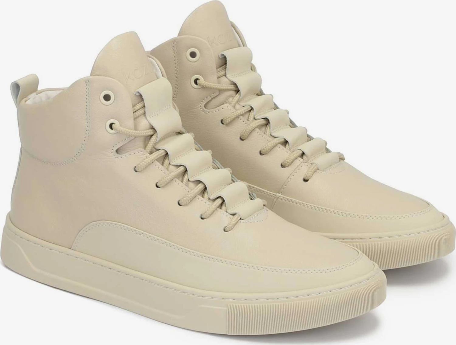 Kazar Hoge Sneakers Sneakers Hoog Heren Beige 4 Kazar Hoge Sneakers Sneakers Hoog Heren Beige - Afbeelding 2