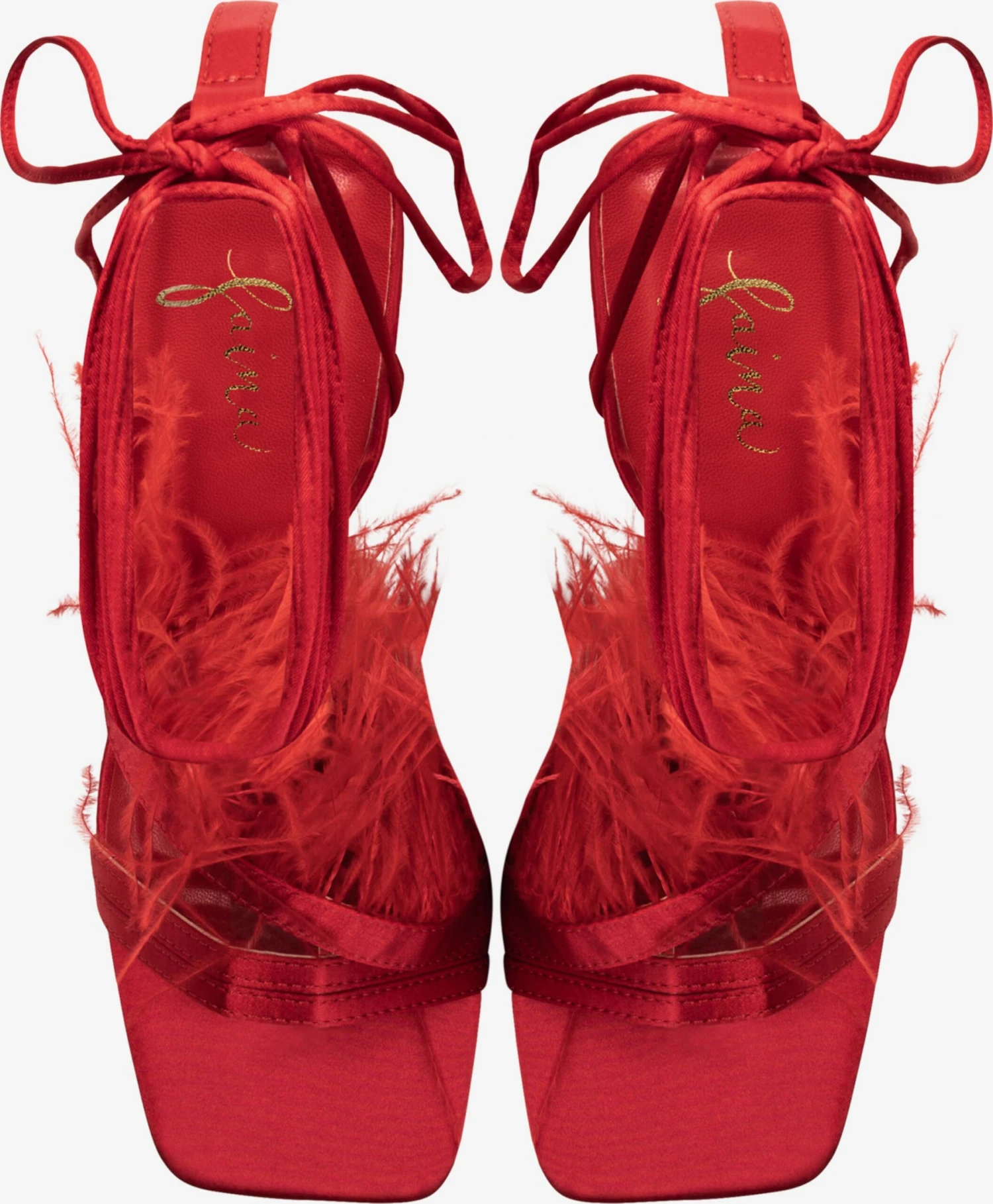 Faina Sandalen Met Hak Sandaal Dames Vuurrood 5 Faina Sandalen Met Hak Sandaal Dames Vuurrood - Afbeelding 3