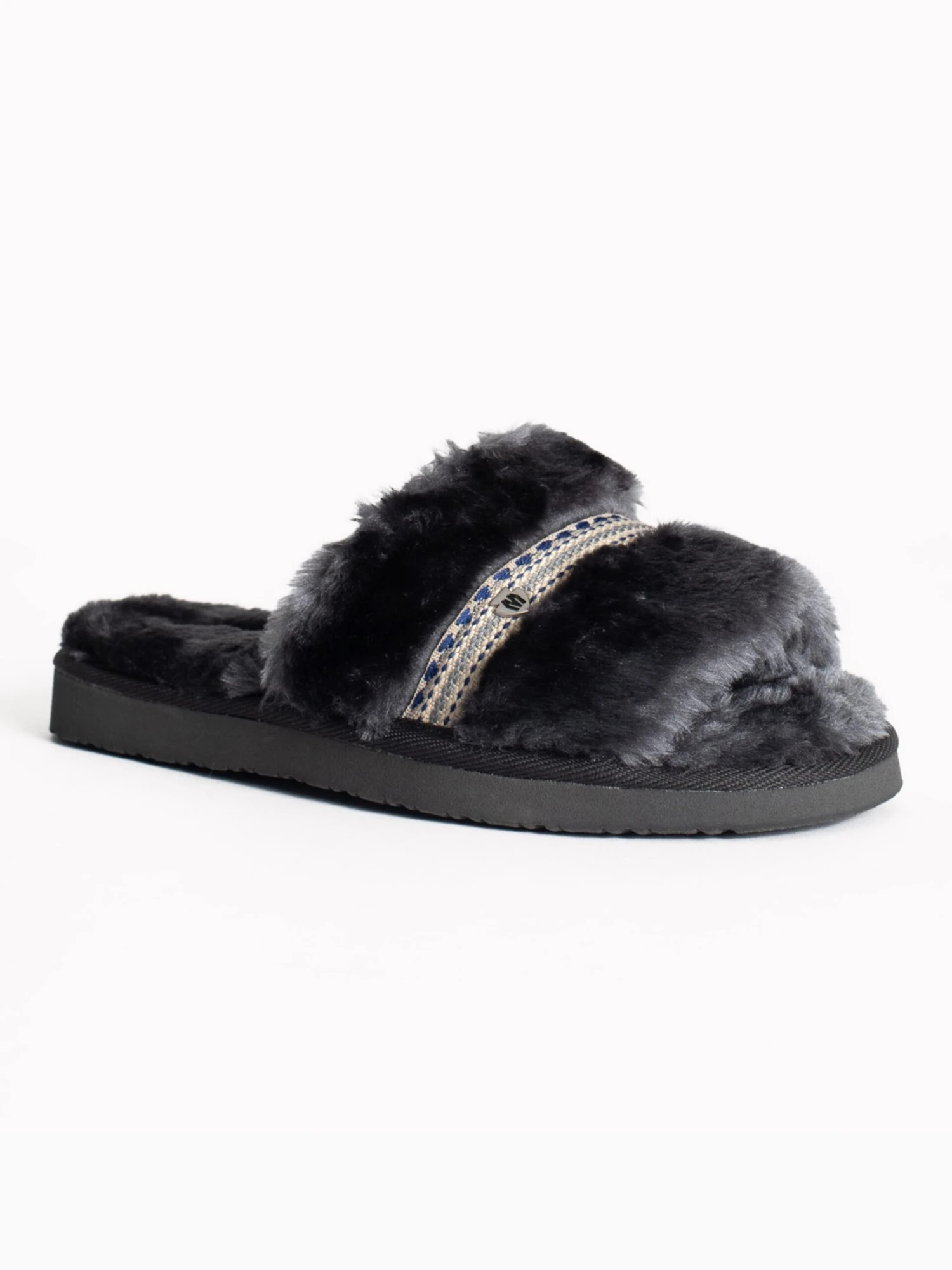 Minnetonka Klassieke Muiltjes Muiltjes London Dames Zwart 5 Minnetonka Klassieke Muiltjes Muiltjes London Dames Zwart - Afbeelding 3