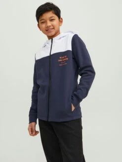 Jack & Jones Junior Sweatwear Sweatvest Kinderen Blauw -Hummel Winkel fe981aa51050a25c4c04c3dbd4b36e99