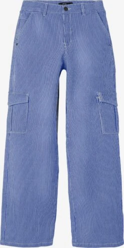 NAME IT Pantalons Wide Leg Broek Kinderen Blauw